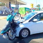 Jovem é preso após empinar moto, perder o controle e provocar acidente