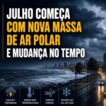 Nova massa de ar polar vai derrubar termômetros no Centro-Sul; SP terá máximas de 17°C, e Rio, de 19°C