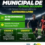 Começa dia 16 em Independência o Campeonato de Futebol de Campo na categoria livre 
