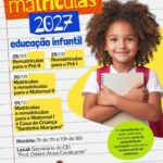 Educação de Guaraçaí inicia período de matrículas e rematrículas para o ano letivo de 2027